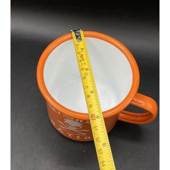 Kenny Chesney Orange White Metal Coffee Campfire Mug Cup No Shoes Nation - Picture 3 of 7